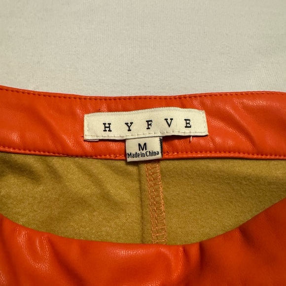 Bright Orange Faux Leather SKORT‎ - Picture 3 of 5